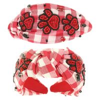 GAMEDAY PAW TOP KNOTTED HEADBAND